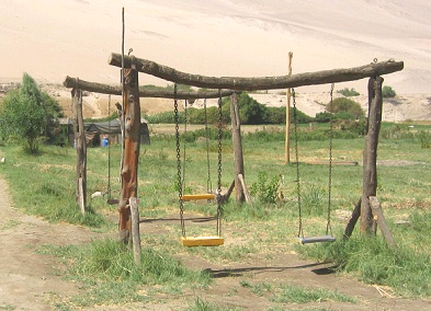 Group of swings 06 on Hari Krishna
                                farm "Eco Truly" in Lluta
                                Valley near Arica in Chile