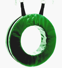 Vertical tire swing 02, solid rubber
                            tire with a velvet casing