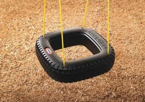 Tire swing 05, squared formed tire
                              with 4 fixations, Miwanda mail order
                              company, Germany