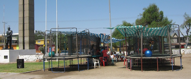 Trampoline 11: trampolines with
                                protective nets with balls and
                                discotheque in Chacabuco Avenue in
                                Arica, Chile