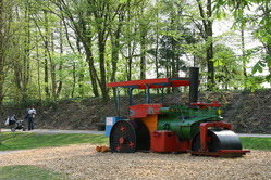 A real steamroller on the playground of
                            Alsdorf near Aachen, NRW, Germany