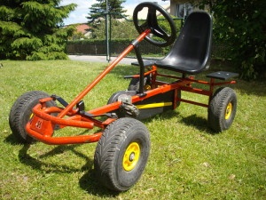 Drive a go-cart 09, a
                            go-cart on a lawn in Goehren-Lebbin 01