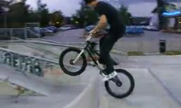 Skatepark 21: biking
                              with a stopover on the back wheel,
                              Horfield District in Bristol, England