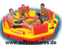 Water plays 07, air
                              mattress island in the form of an octagon,
                              mail order selling
                              "aufblasbares.de"