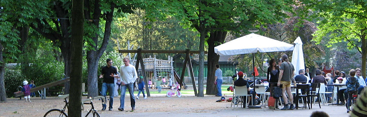Un restaurante cerca del
                    parque infantil, por ejemplo en el Schtzenmattpark
                    (parque del parado del tirador) en Basilea en Suiza