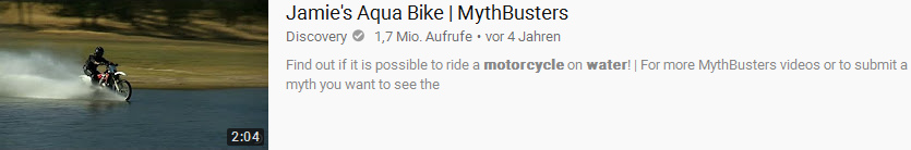 Aqua motor
                    cycle, video