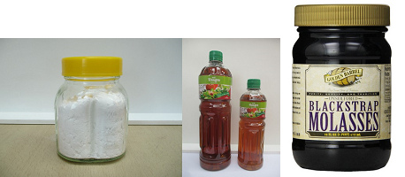 Sodim bicarbonate with apple
                    cider vinegar or sugar molasses