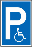 Behindertenparkplatz Signaltafel