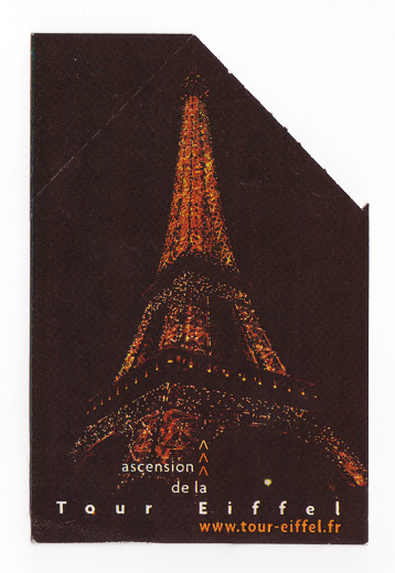 Paris Eiffelturm
                      Billet fr ein Niveau nach oben Vorderseite