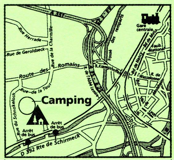 Strassburg Camping Lageplan