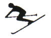 Verkehrszeichen: Symbol Skifahrer