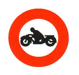 Verkehrszeichen: Vorschriftssignal Verbot fr
                      Motorrad, Tff