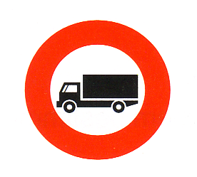 Verkehrszeichen: Vorschriftssignal Verbot fr
                      Lastwagen