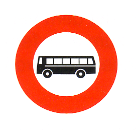 Verkehrszeichen: Vorschriftssignal Verbot fr
                      Busse (Gesellschaftswagen)