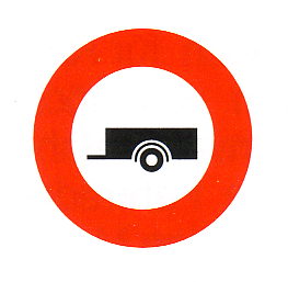 Verkehrszeichen: Vorschriftssignal Verbot fr
                      Anhnger
