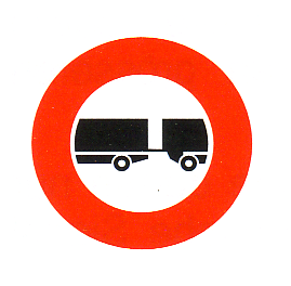 Verkehrszeichen: Vorschriftssignal Verbot fr
                      zweiachsige Anhnger