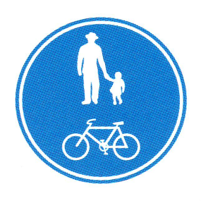 Verkehrszeichen: Vorschriftssignal Veloweg /
                      Radweg und Fussgngerweg auf gemeinsamer
                      Verkehrsflche