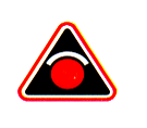 Verkehrszeichen: Bahnbergang, einfaches
                      Blinklicht