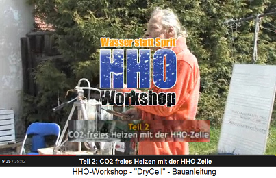 Peter Salocher an seiner HHO-Apparatur