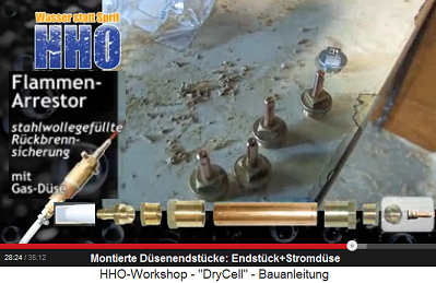 Montierte D�senendst�cke mit dem Endst�ck
                          und der Stromd�se