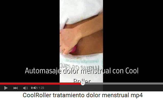 Masaje contra dolor menstrual estimulando y
                    relajando la matriz y los �rganos vecinos con un
                    roller de manera vertical 03 a 2 manos