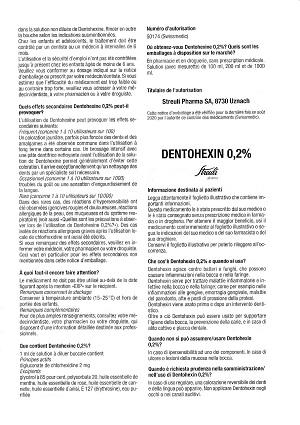 Beipackzettel der Mundsp�lung gegen
                Zahnfleischbluten "Dentohexin" 03