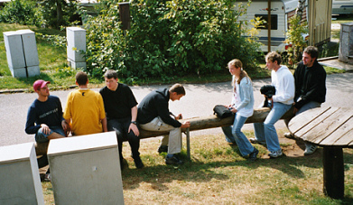 Wippe mit Erwachsenen
                              im Lillo-Camping Haselbach bei Ellwangen,
                              BW, Deutschland