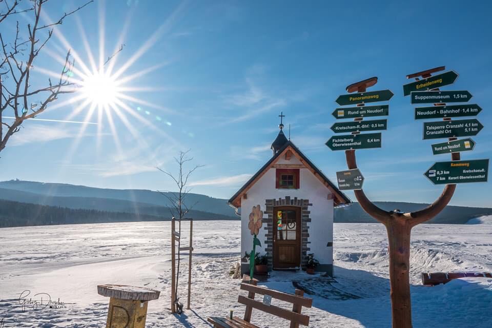 Deutschland: Wegweiser an einer
                nat�rlichen Astgabel